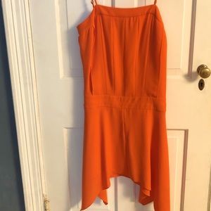 Sandro NWT Orange Remède Handkerchief Hem Dress
